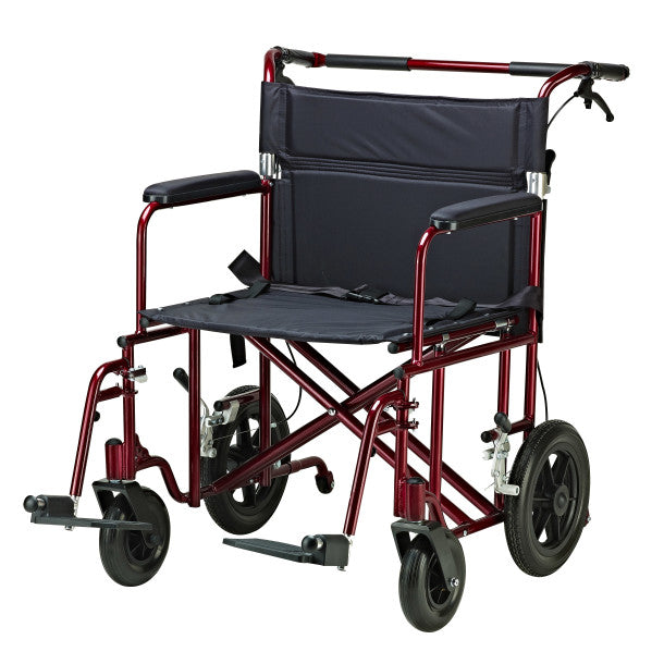 Bariatric Aluminum Transport Chair 22"