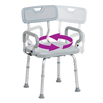 PreserveTech 360 Swivel Bath Chair w/ Back and Arms