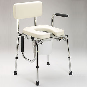 Drop Arm Commode with Padded Seat