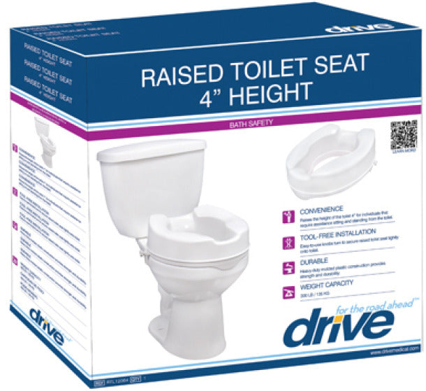 Premium Raised Toilet Seat with Removable Arms