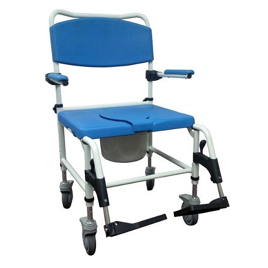 Bariatric Aluminum Rehab Shower Commode Chair