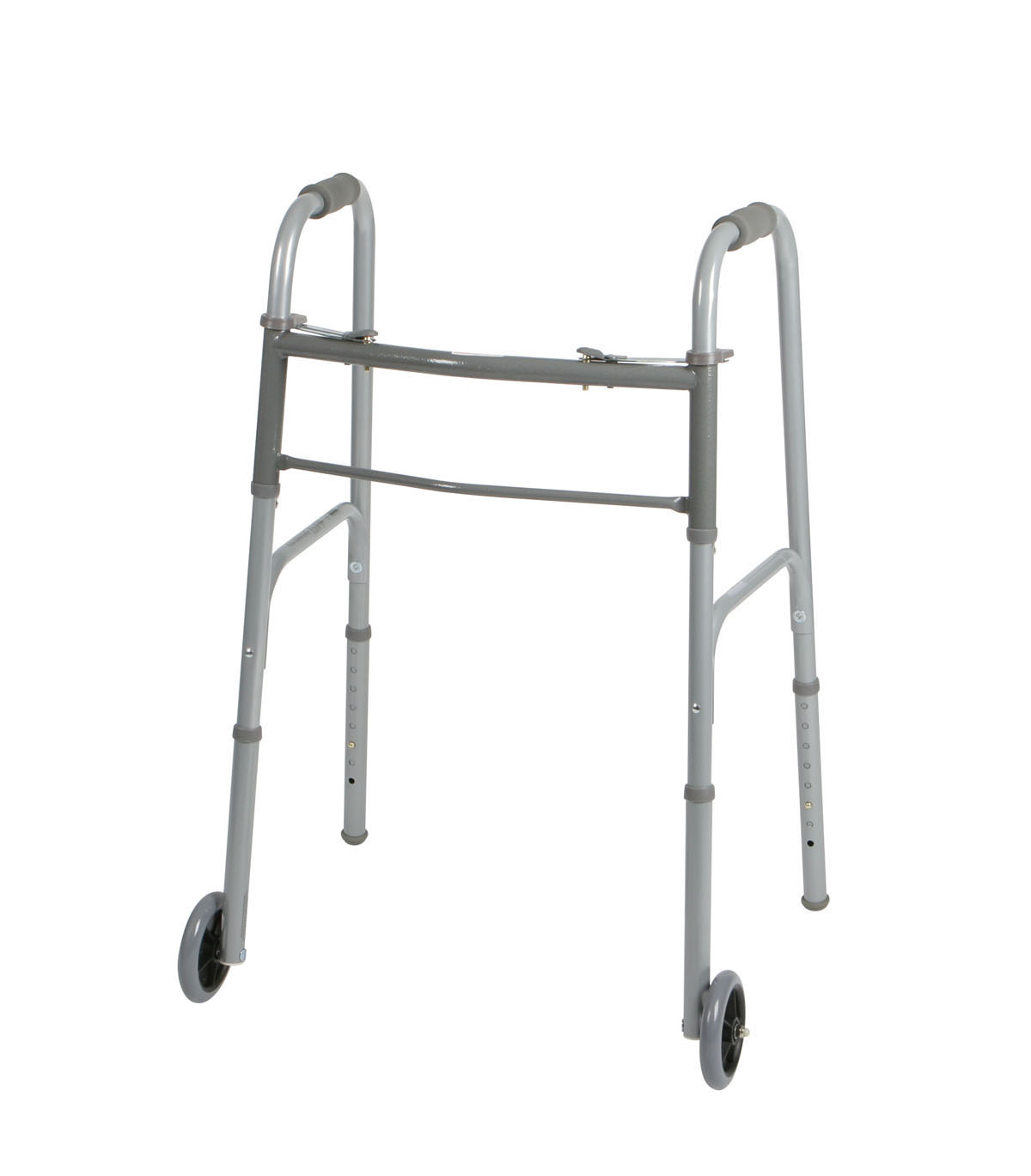 Two-Button Folding Walkers w/ 5" Wheels