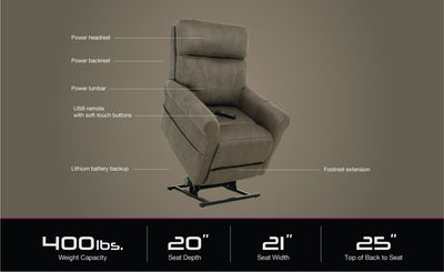 VivaLift! Urbana Power Recliner